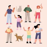 ten family members vector