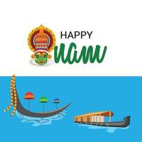 Vector illustration of a celebration background for Happy Onam