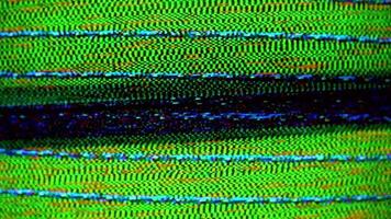 efecto de falla estática de televisión verde abstracto video