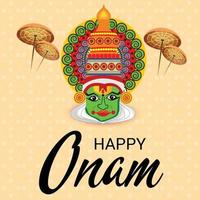 Ilustración vectorial de un fondo de celebración para happy onam vector