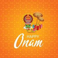 Ilustración vectorial de un fondo de celebración para happy onam vector