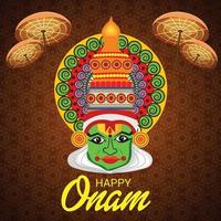 Vector illustration of a celebration background for Happy Onam