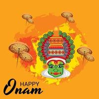 Ilustración vectorial de un fondo de celebración para happy onam vector