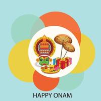 Ilustración vectorial de un fondo de celebración para happy onam vector