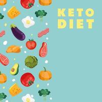 keto diet food vector