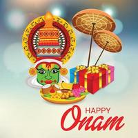 Ilustración vectorial de un fondo de celebración para happy onam vector