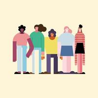 five diversity persons vector