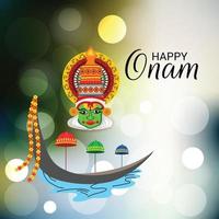 Ilustración vectorial de un fondo de celebración para happy onam vector