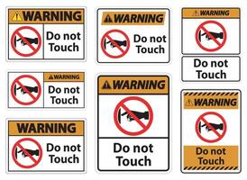 Warning do not touch sign vector