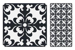 vintage tiles patterns antique seamless design vector