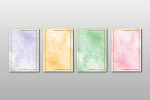Set of watercolor hand painted background texture aquarelle abstract emerald backdrop horizontal template vector