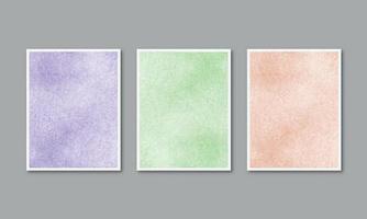 Set of watercolor hand painted background texture aquarelle abstract emerald backdrop horizontal template vector