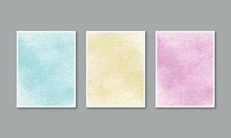Set of watercolor hand painted background texture aquarelle abstract emerald backdrop horizontal template vector