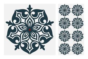 vintage tiles patterns antique seamless design vector