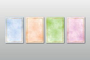 Set of watercolor hand painted background texture aquarelle abstract emerald backdrop horizontal template vector