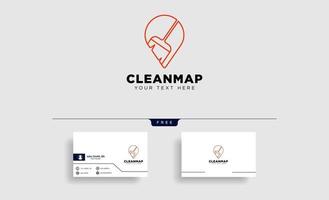 cleaning map location navigator logo template vector illustration icon element isolated vector