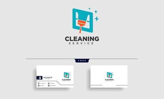 cleaning service house eco logo template vector illustration icon element isolated vector