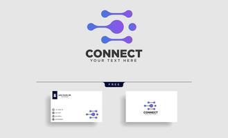 connection communication creative logo template vector illustration icon element isolated  vector