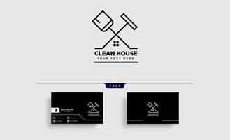 servicio de limpieza casa eco logo plantilla vector ilustración icono elemento vector aislado