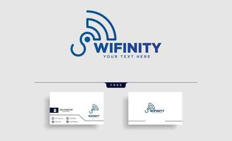 Infinito conexión wifi logo plantilla vector ilustración icono elemento vector aislado