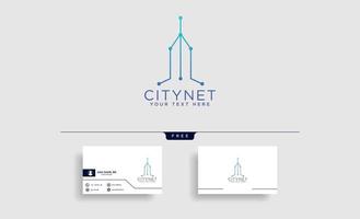 city or town network connection logo template vector illustration icon element isolated  vector