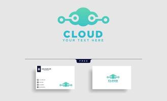 cloud connection communication creative logo template vector illustration icon element isolated vector