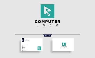 digital pointer technology creative logo template vector illustration icon element isolated