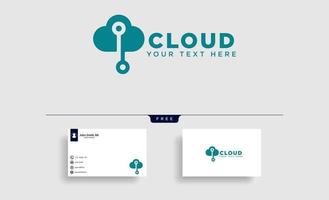 cloud connection communication creative logo template vector illustration icon element isolated vector