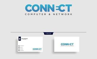 connect text logo template vector illustration icon element isolated vector