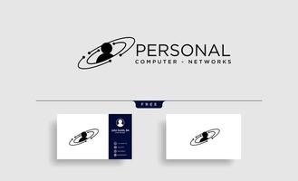 personal connectivity network logo template vector illustration icon element isolated  vector