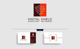 shield protection network logo template vector illustration icon element isolated vector