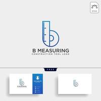 letter b MEASURING or MEASUREMENT logo template vector illustration icon element isolated  vector