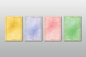 Set of watercolor hand painted background texture aquarelle abstract emerald backdrop horizontal template vector