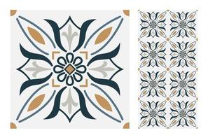 vintage tiles patterns antique seamless vector