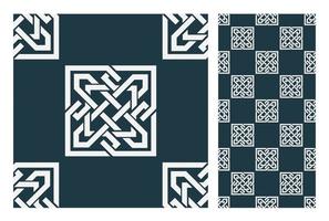 vintage tiles patterns antique seamless design vector