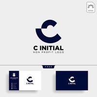 Letra c plantilla de logotipo de empresa creativa ilustración vectorial icono elemento vector aislado