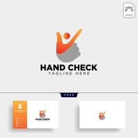 hand check approval community logo template vector illustration icon element isolated vectorhand check approval community logo template vector illustration icon element isolated vector