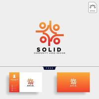 community human logo template vector illustration icon element isolated vector