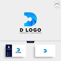 letter d community human logo template vector illustration icon element isolated vector