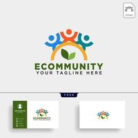 human tree leaf community logo template vector illustration icon element isolated vector