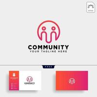 community human logo template vector illustration icon element isolated vector