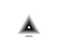 Triangle line design pyramid shape vector