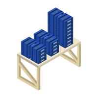 Box On Isometric Table vector