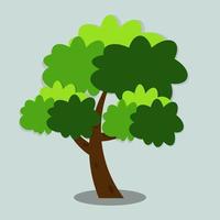 Tree icon green with beautiful leaves vector