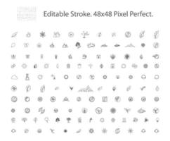 Simple Set of Eco Related Vector Line Icons