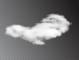 Realistic 3D white clouds isolated vector