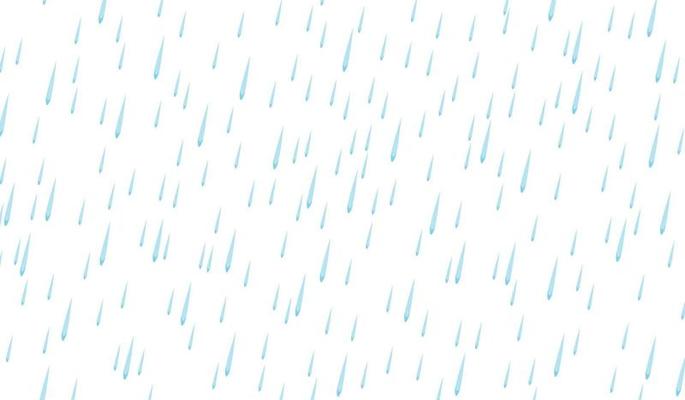 Cartoon raining isolated on white background