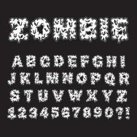 Zombie and Monster Letters vector