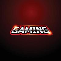 creative red gaming esport text effect graphic style vector