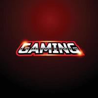 creative red gaming esport text effect graphic style vector